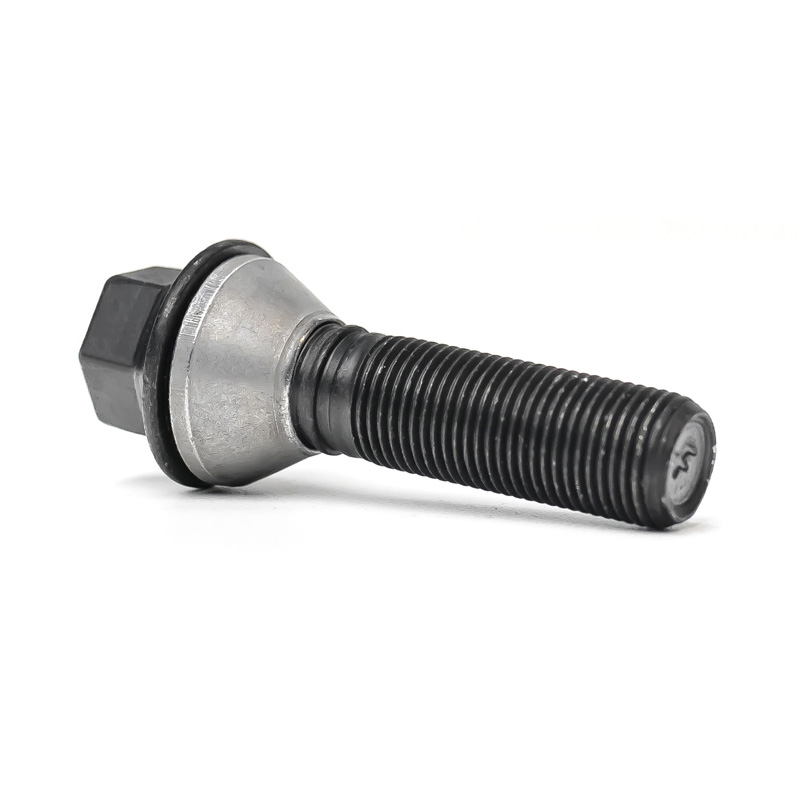 H&R Wheel bolt Taper-Head with movable cone M14x1.25 - Length 31mm - Black (e.g.  BMW)