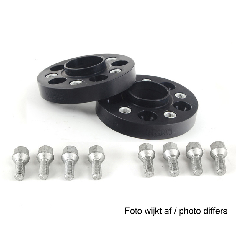 H&R DRA-System Wheel spacer set 60mm per axle - Bolt pattern 3x112 - Hub 57,0mm - Bolt size M12x1,5 -  Smart - Black