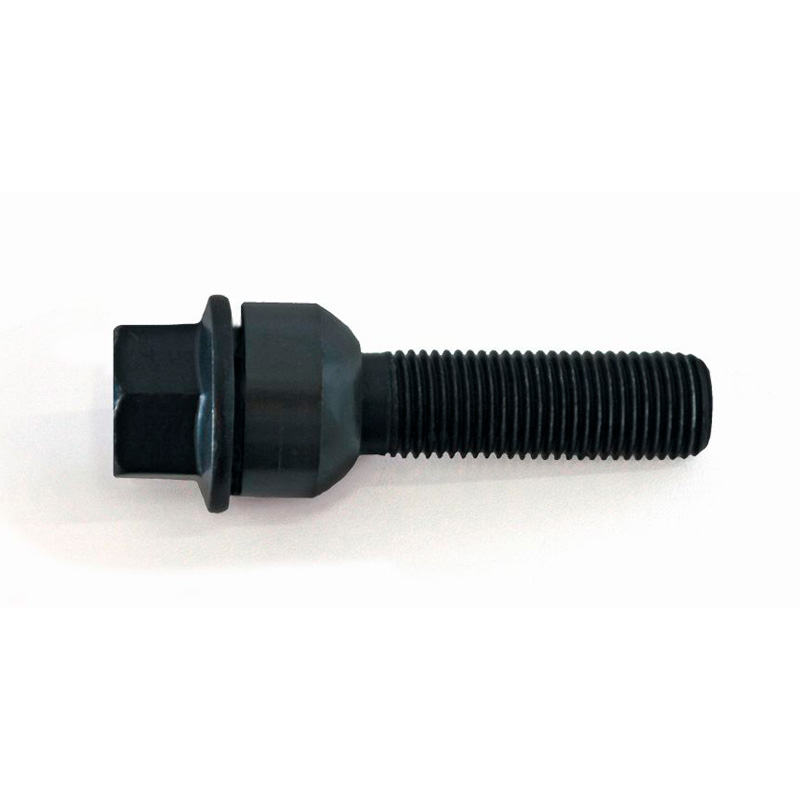 H&R Wheel bolt Round-Head with movable cone R14 M14x1.50 - Length 49mm - Black