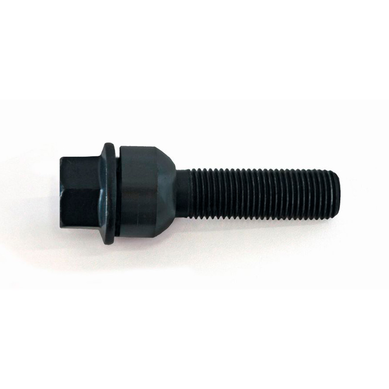 H&R Wheel bolt Round-Head with movable cone R14 M14x1.50 - Length 52mm - Black