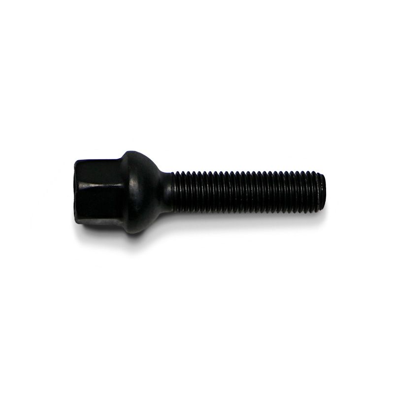 H&R Wheel bolt Round-Head R12 M12x1.50 - Length 60mm - Black (e.g.  Mercedes)