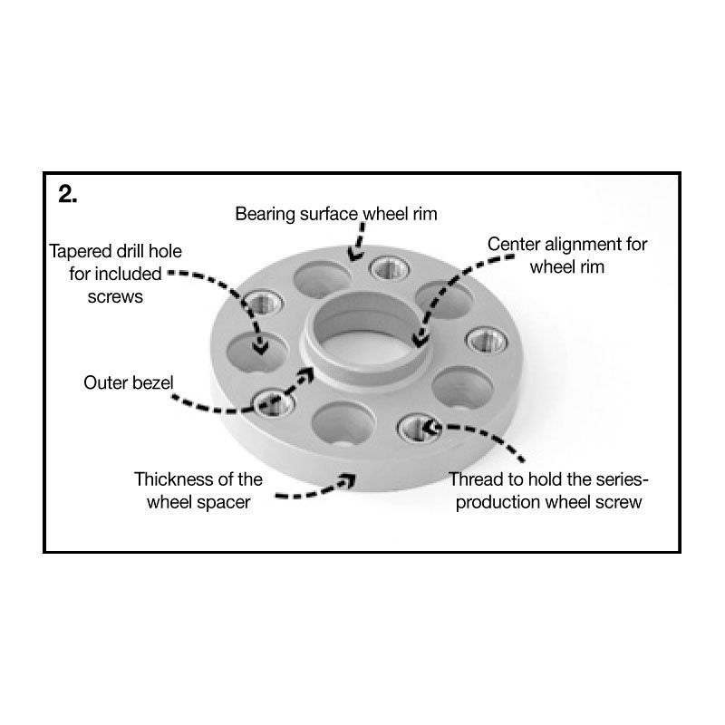 H&R DRA-System Wheelspacers 30mm 5x112 - Hub 66,5mm - Bolt size M15x1,25 -  Mercedes - Black