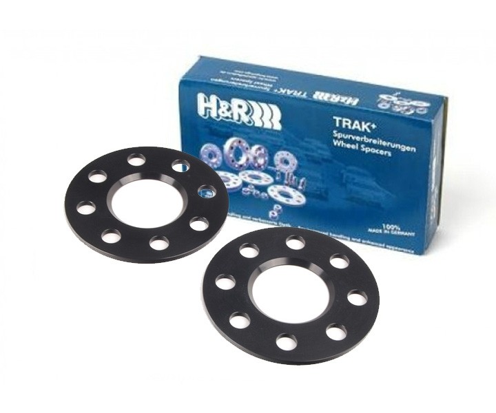 H&R DR-System Wheel spacer set 10mm per axle - Bolt pattern 5x120 - Hub 65,0mm - Bolt size M14x1,50 -  Volkswagen - Black