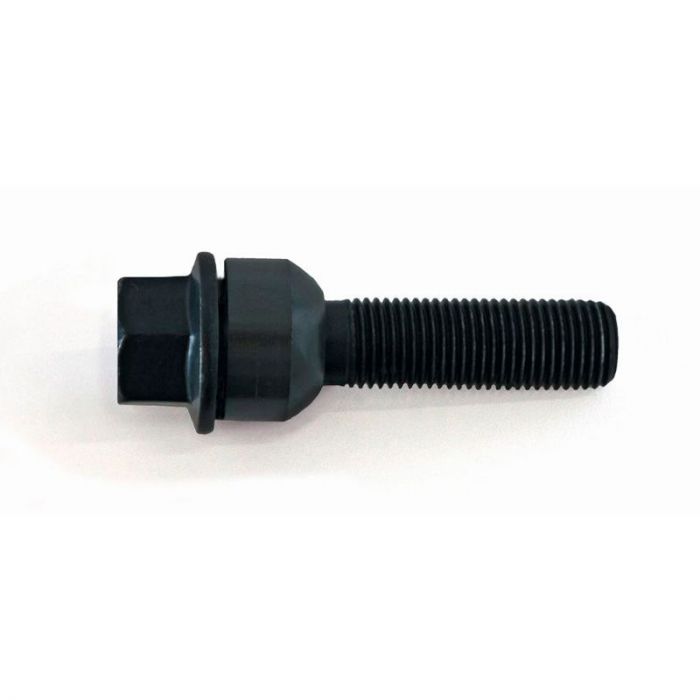 H&R Wheel bolt Round-Head with movable cone R14 M14x1.50 - Length 74mm - Black (e.g.  Porsche)