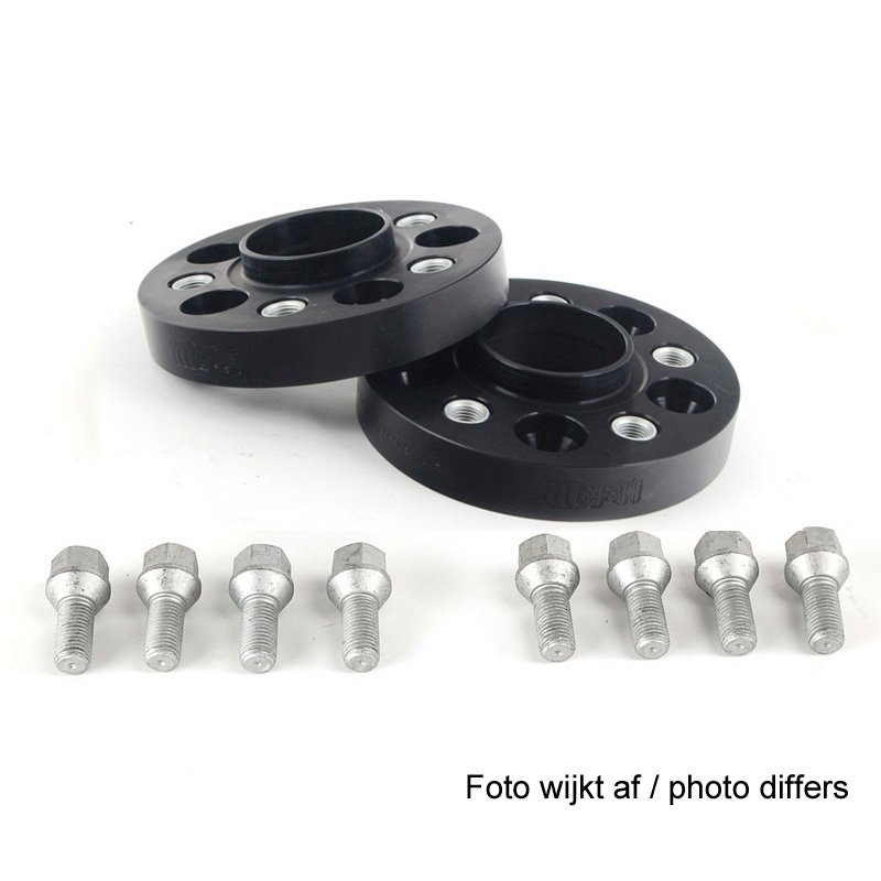 H&R DRA-System Wheelspacers 30mm 5x112 - Hub 66,5mm - Bolt size M15x1,25 -  Mercedes - Black